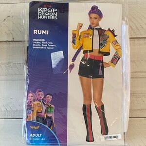 Spirit K-POP DEMON HUNTERS Costume ADULT SMALL Rumi Costume - Yellow and Black